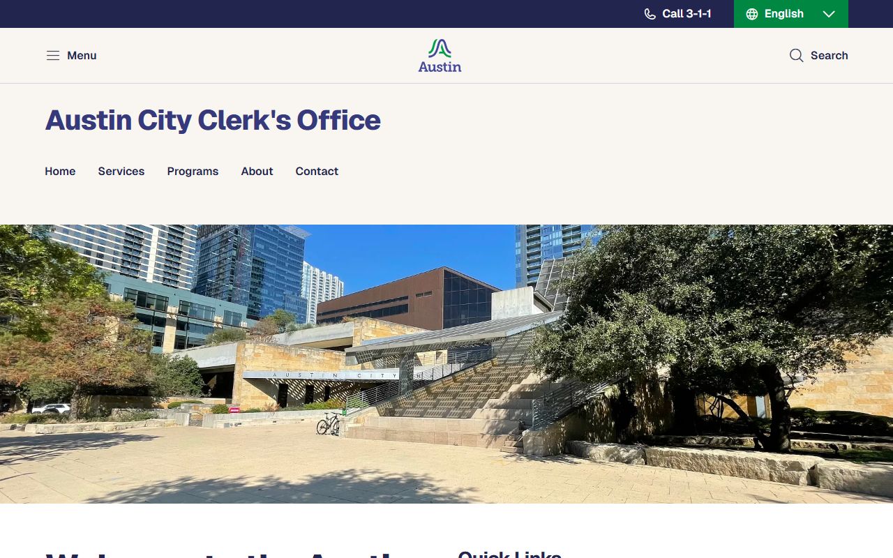 Austin City Clerk phone directory records