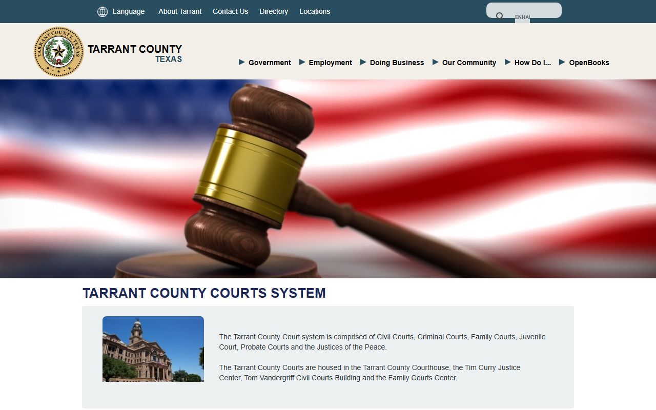 Tarrant County phone directory clerk records portal